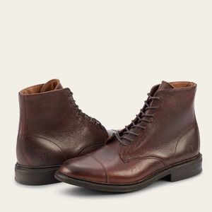 Frye Seth Cap Toe Lace Up Boot — EUC